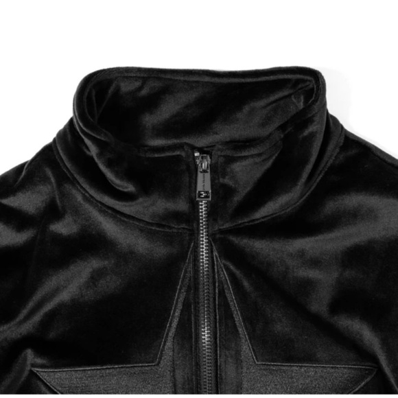 Jeffree Star Black Velour Jacket with Star Design NWOT - Picture 2 of 7